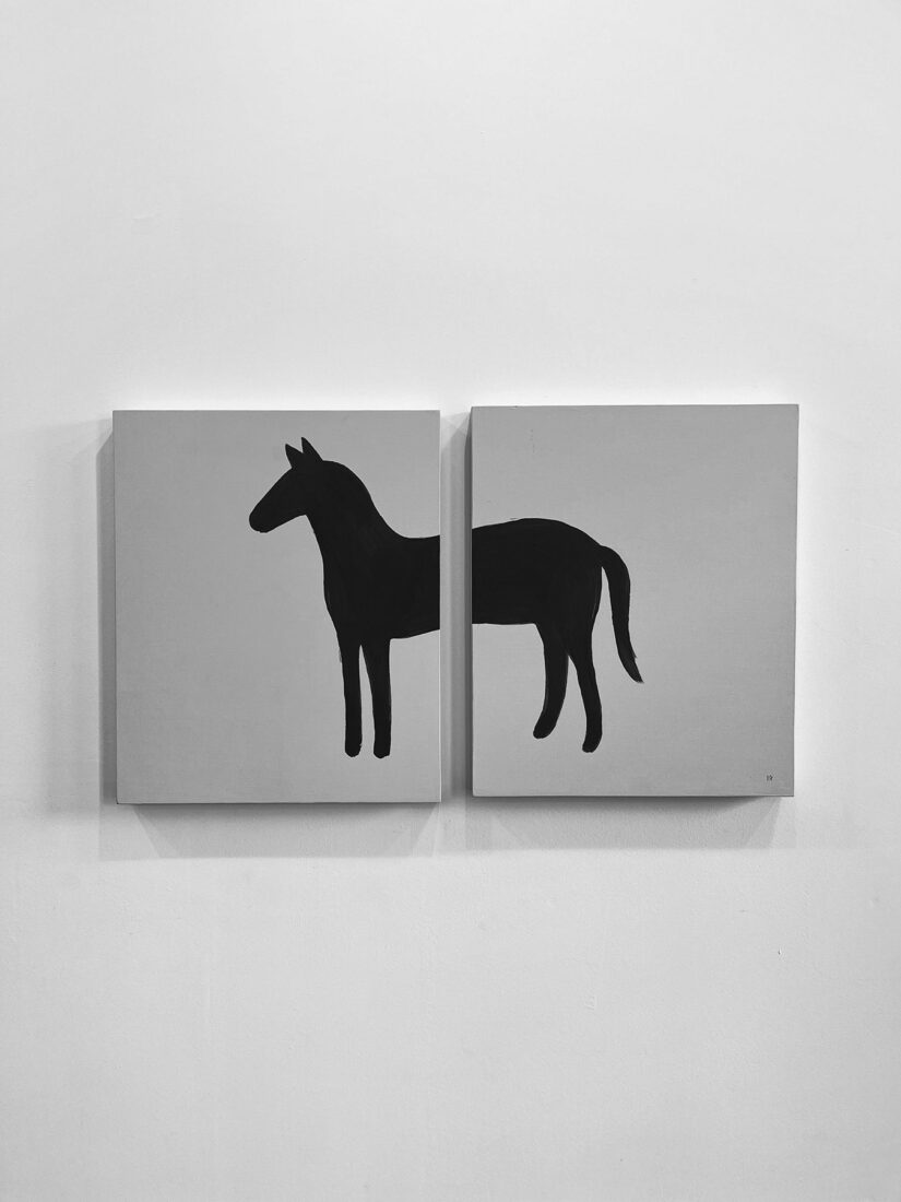 'Animales de agua'. Exposición de pintura y escultura en la galería Dupla de Santiago de Compostela.