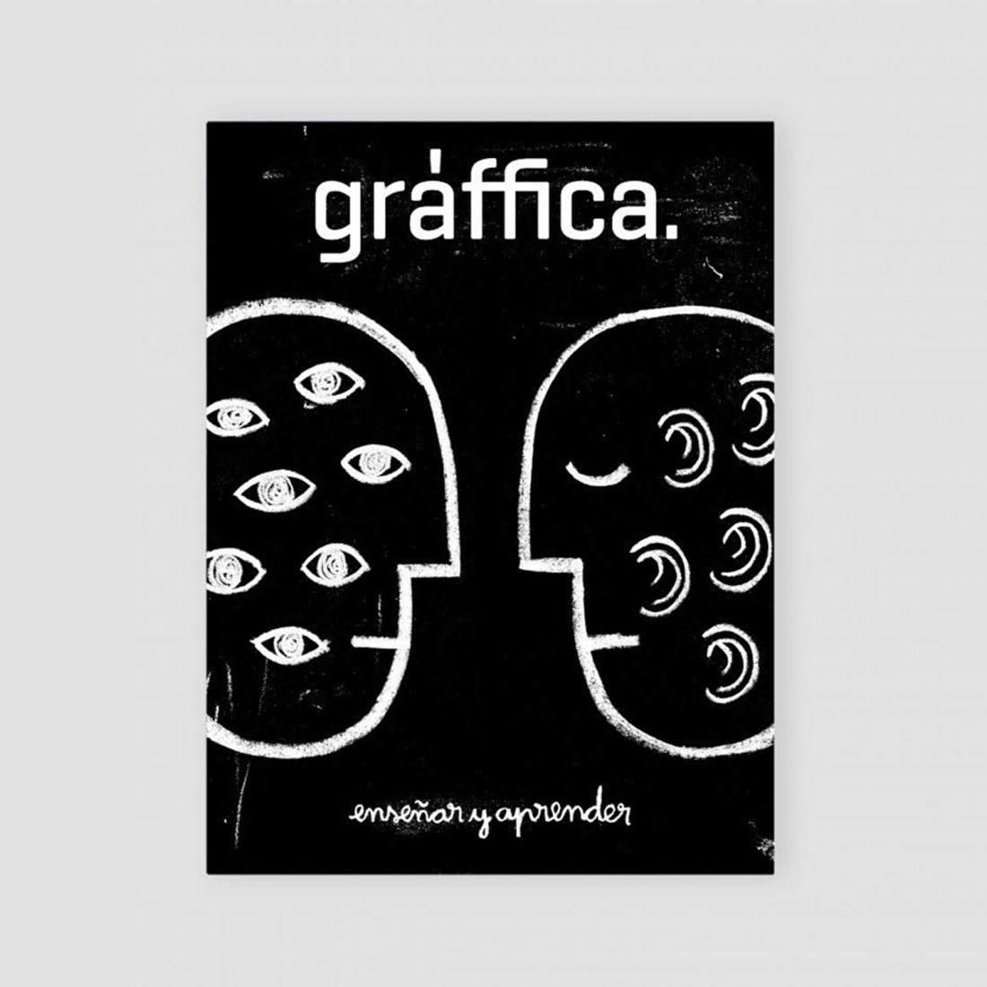 Diseño de la portada del número 22 de la revista Gràffica con el título 'Enseñar y aprender'.