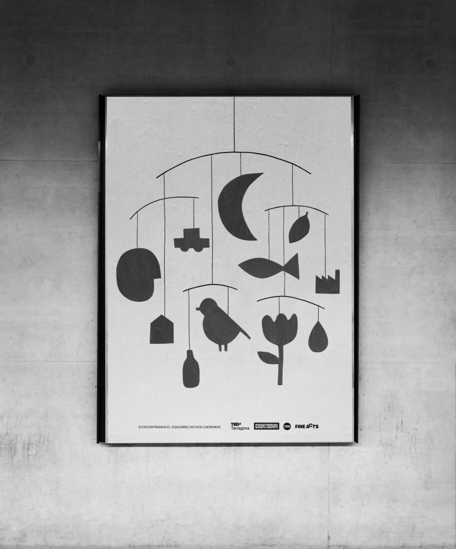 'Si encontramos el equilibrio, no nos caeremos'. Cartel para el evento Artists For Climate que organiza Ted Countdown.